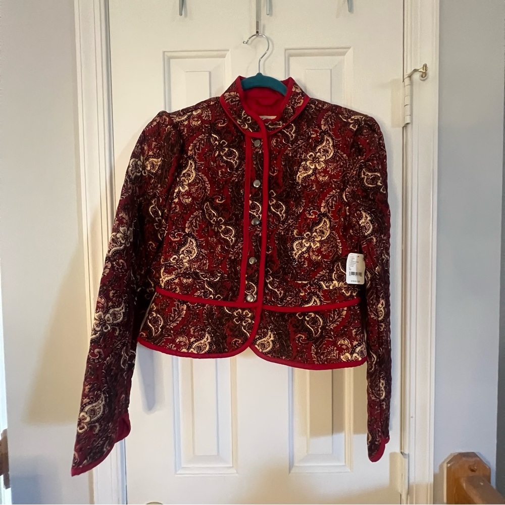 NWT Free People Quilted Paisley Blazer - Picture 4 of 11